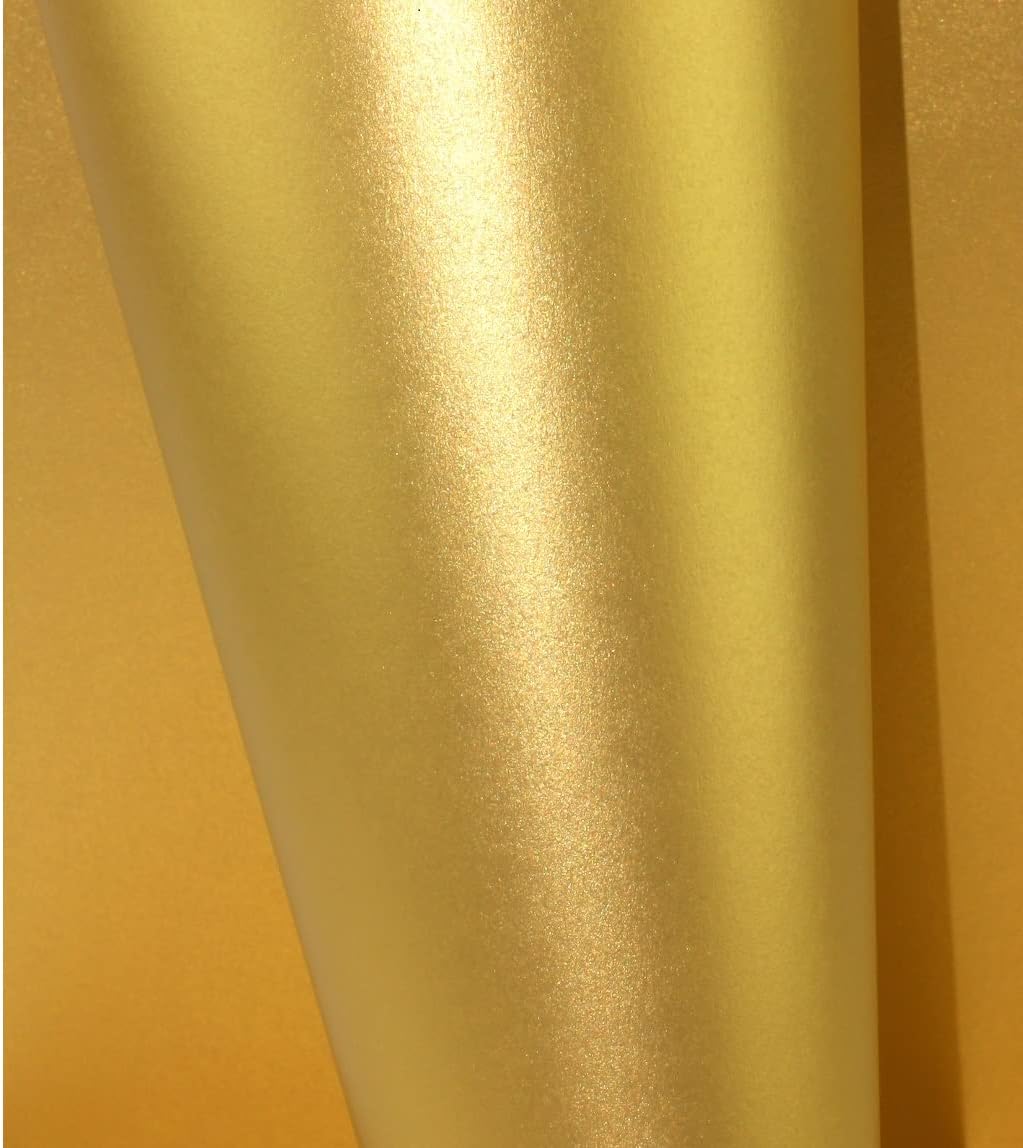 A4 Coloured Paper 80gsm Arts Craft Sheets Bright Pastel Neon Colours Suitable for Laser Inkjet & Copier Printers 100 Sheets (Metallic Gold)