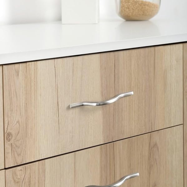 Goo-Ki Low Profile Satin Nickel Cabinet Pulls, Double Hole Centers (3.8''/5'') Zinc Alloy Handle for Drawer Cupboard Wardrobe,6 Packed… by Goo-Ki - Image 4