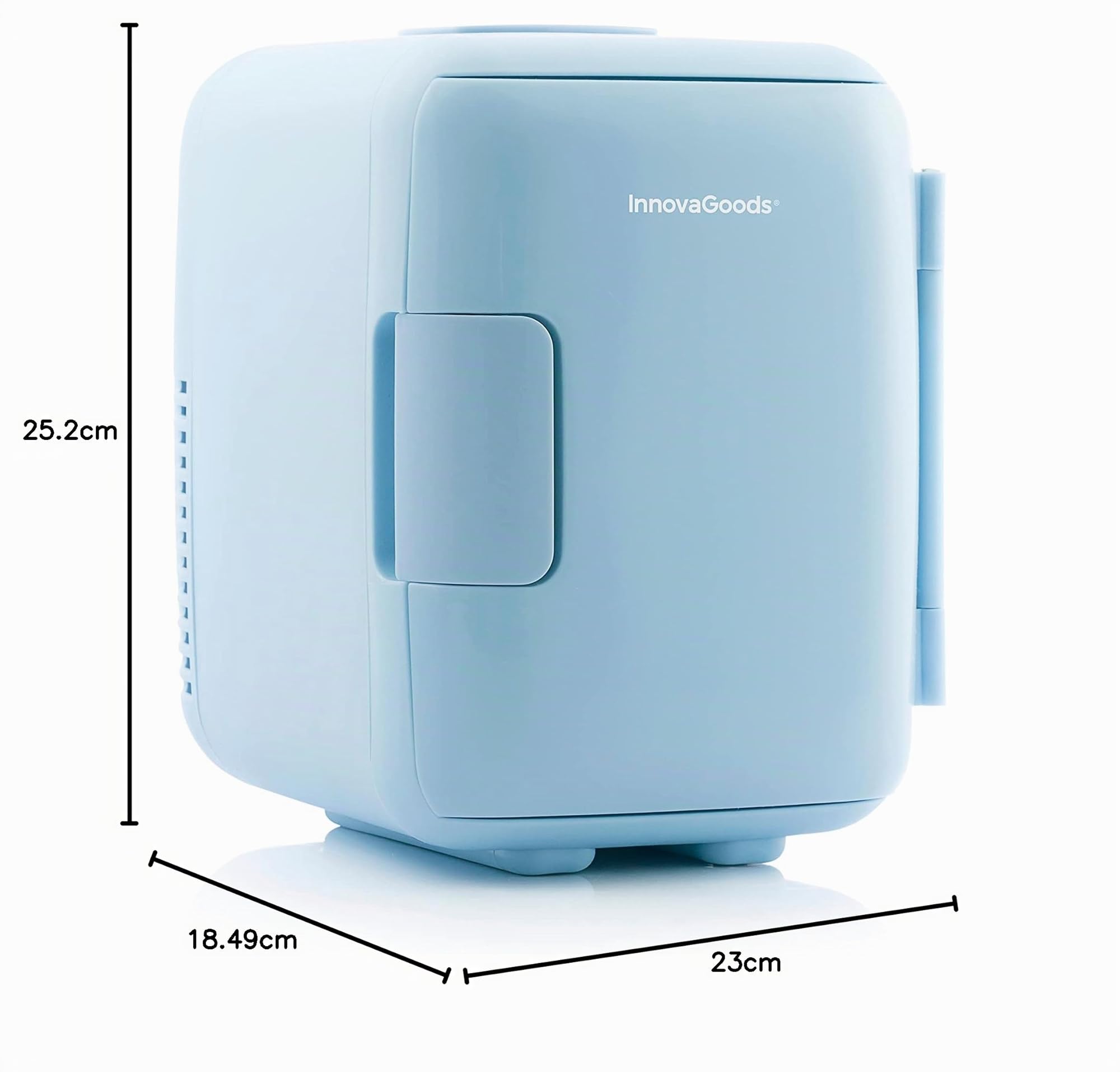 Mini frigorifero per cosmetici freschi InnovaGoods®, mantiene i cosmetici freschi e pronti all'uso, design compatto e leggero, ideale per il bagno e il tavolo da trucco.