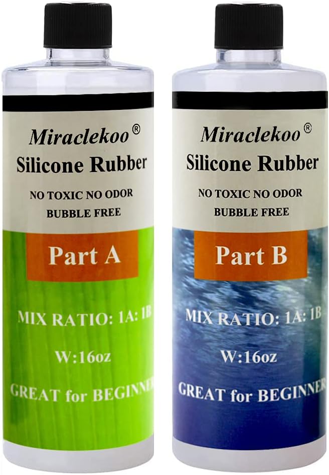 Silicone Mold Making Kit - 15A Liquid Rubber Platinum Cure Molding Flexible for Resin Mold, 32 oz