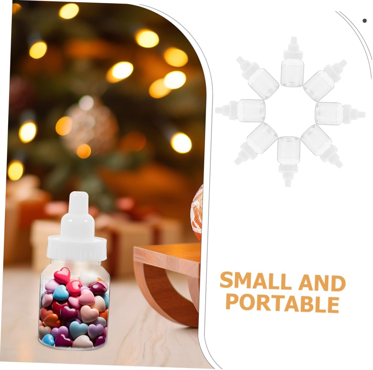 100pcs Fillable Bottle Candy Boxes for Parties Showers and Weddings Decorative Containers for Favors and