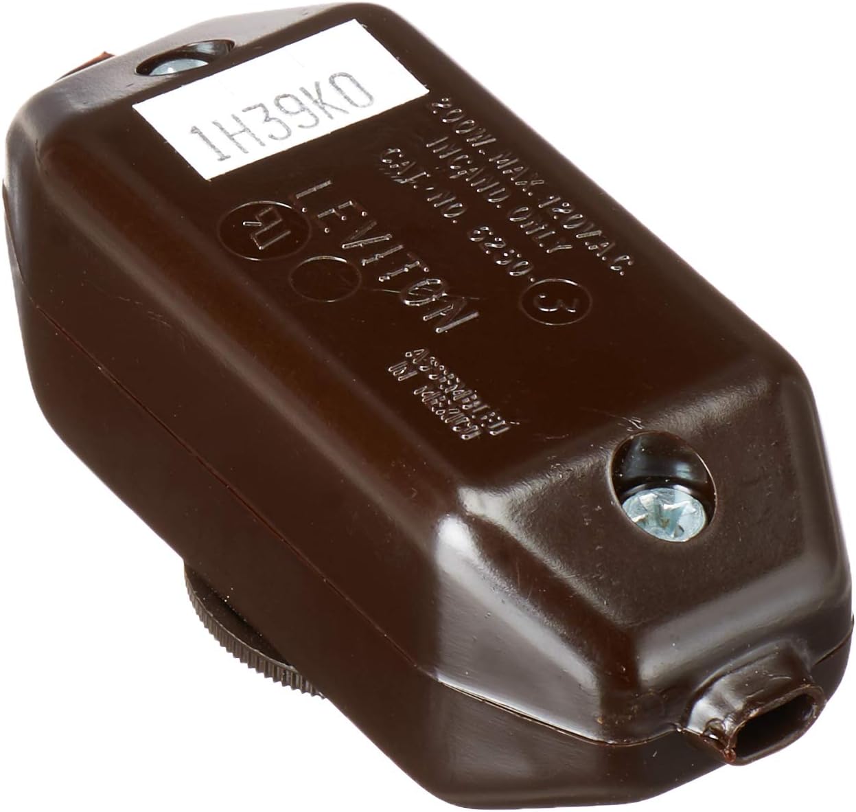 Brown Electro-Mechanical Incandescent Lamp Cord Dimmer