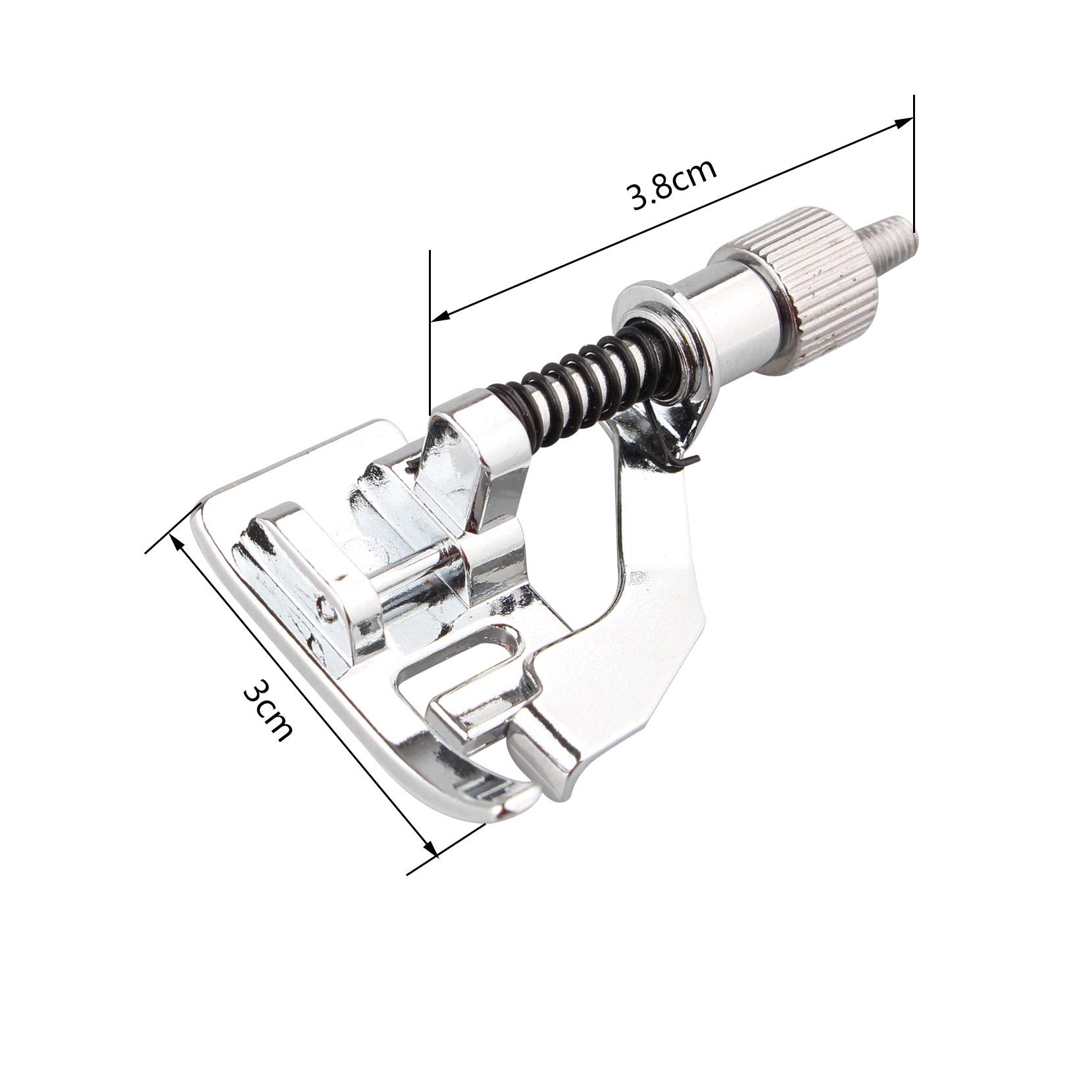 Blind Stitch Hem Foot For Sewing Machines - Silver Snap-On Presser Foot For Invisible Hems