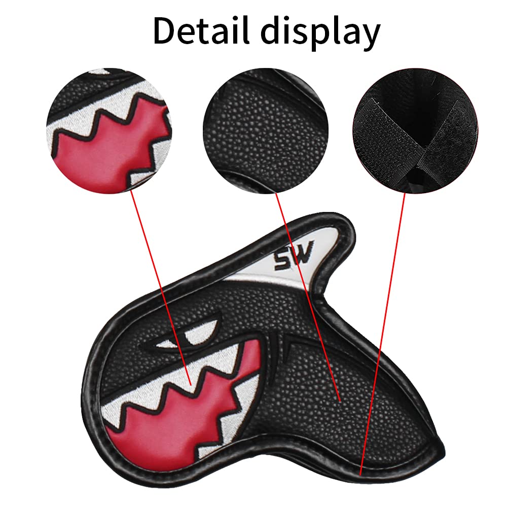 Scott Edawrd 10 pz Golf Iron Club Head Covers Set Tre strati Pelle Sintetica PU Copritesta Impermeabile con Numero Colorato 3/4-9 A, S, P, X per Tutti i Irons Club