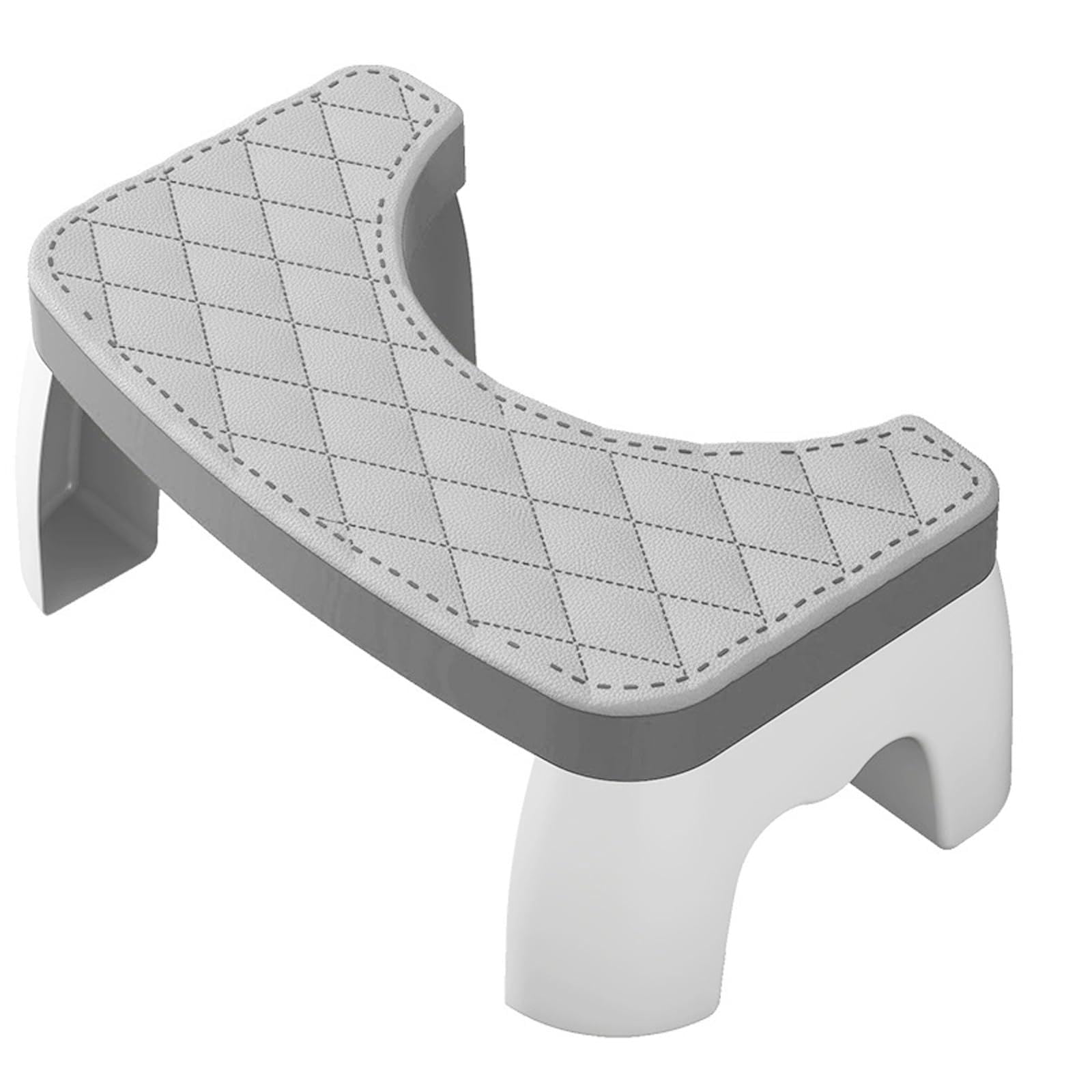 Toilet Step Stool for Adults & Kids - Detachable Anti-Slip Squatting Stool for Healthier Posture | Heavy Duty PP Bathroom Stool for Toddlers, Seniors & Families (Grey)