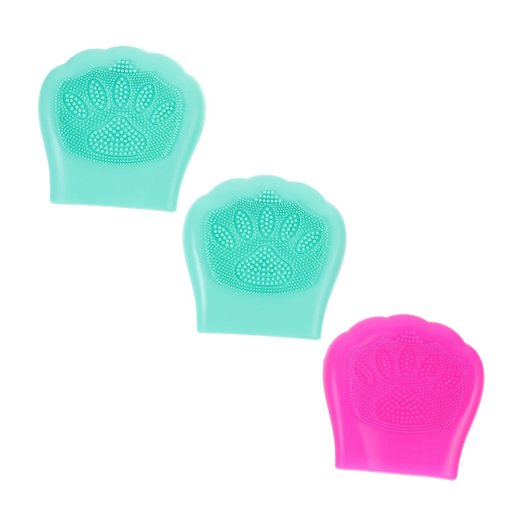 IWOWHERO Facial Brush Set 3pcs Silicone Handhold Cleansing Brush for Face Gentle Cleansing Scrubber Random Color