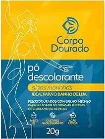 Corpo Dourado - Pó Descolorante Corporal Algas Marinhas Sachê 20g