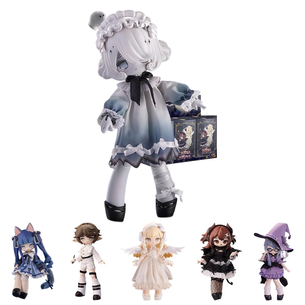 niannyyhouse Blind Box Figurines, 1/12 BJD, Secret Realm Pilgrimage Series, Ball Jointed Doll with Clothes, Action Figure Collectable (6PCs)