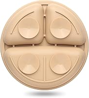 Vista 6 de Platos para niños pequeños, 3 unidades, placas de succión divididas para bebé, 100% silicona de grado alimenticio, antideslizantes, suministros
