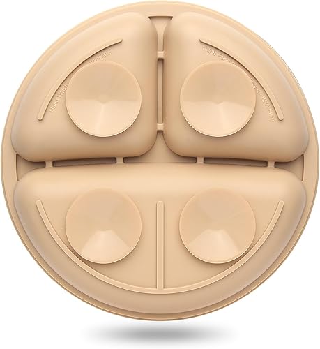 Miniatura 6 de Placas de succión para bebé, paquete de 3, platos divididos para niños pequeños, platos para bebés 100% de silicona de grado alimenticio, sin BPA,
