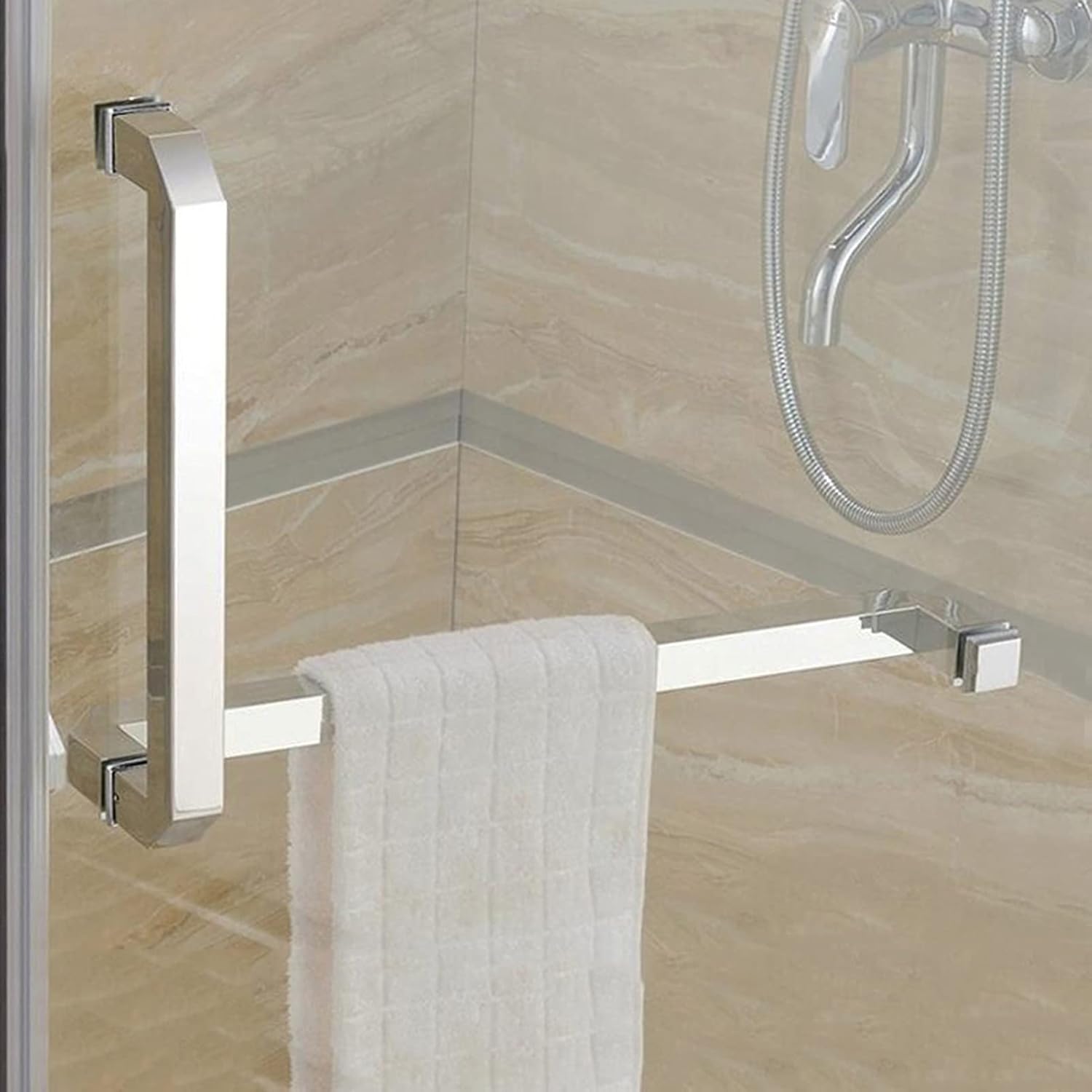 Replacement Shower Door Handle Set - 300mm & 450mm Glass Pulls for Bathroom, Internal/External Use, Durable Towel Bar Knobs, Modern Design, Easy Install