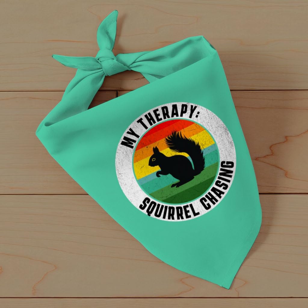 My Therapy Squirrels Chasing Pet Bandana - Dog Apparel - Pet Gifts - M