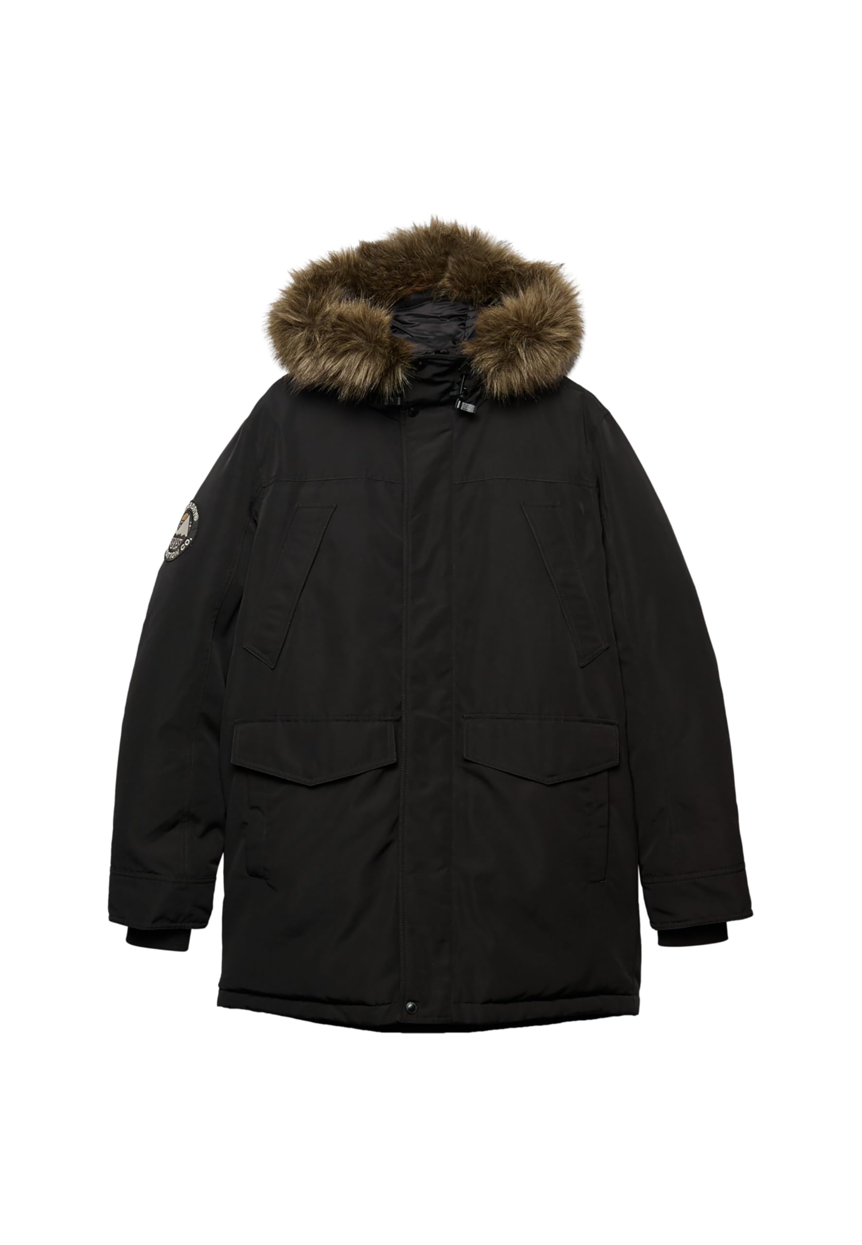 Superdry Everest Faux Fur Jacket M Black