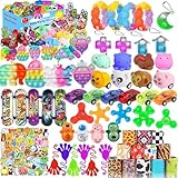118 Pcs Party Favors for Kids 4-8, Pop Fidget Toys, Goodie Bag Stuffers, Treasure Box Toys for Classroom, Carnival Prizes, Pinata Stuffers, Goodie Bags Filler, Prize Box toys for Kids Classroom