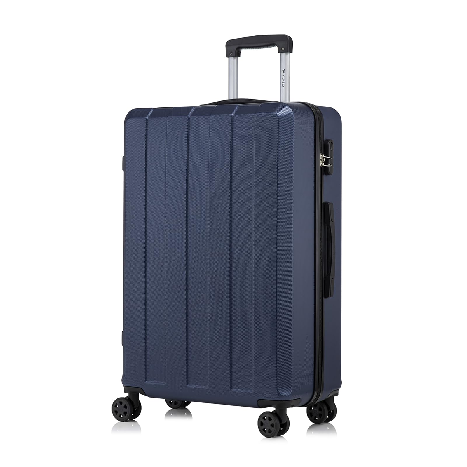 yonsly Koffer Suitcase, Trolley Reisekoffer, Rollkoffer Handgepäck mit 4 Rollen 360°, ABS Hartschalen, Sicherheitsschloss, Weicher Gummigriff, 210D-Futter
