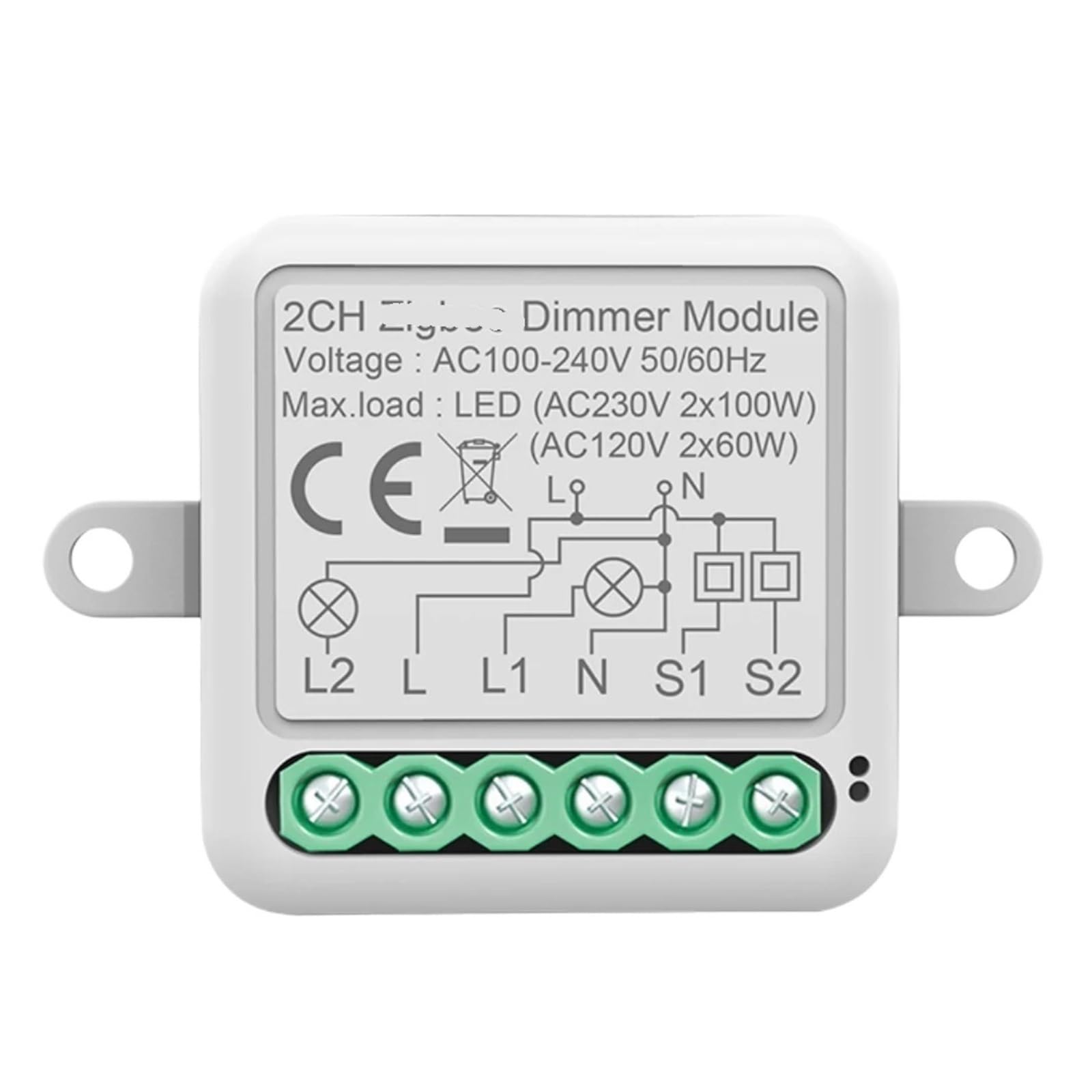 1 módulo de interruptor de atenuación inteligente de 1 vía y 2 vías compatible con control de 2 vías del interruptor de atenuación de luz LED.(2-way)