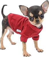 Vista 14 de LOPHIPETS Camiseta de perro 100% algodón para perros pequeños Taza de té Chihuahua Yorkie Ropa para cachorros - Azul/XXS