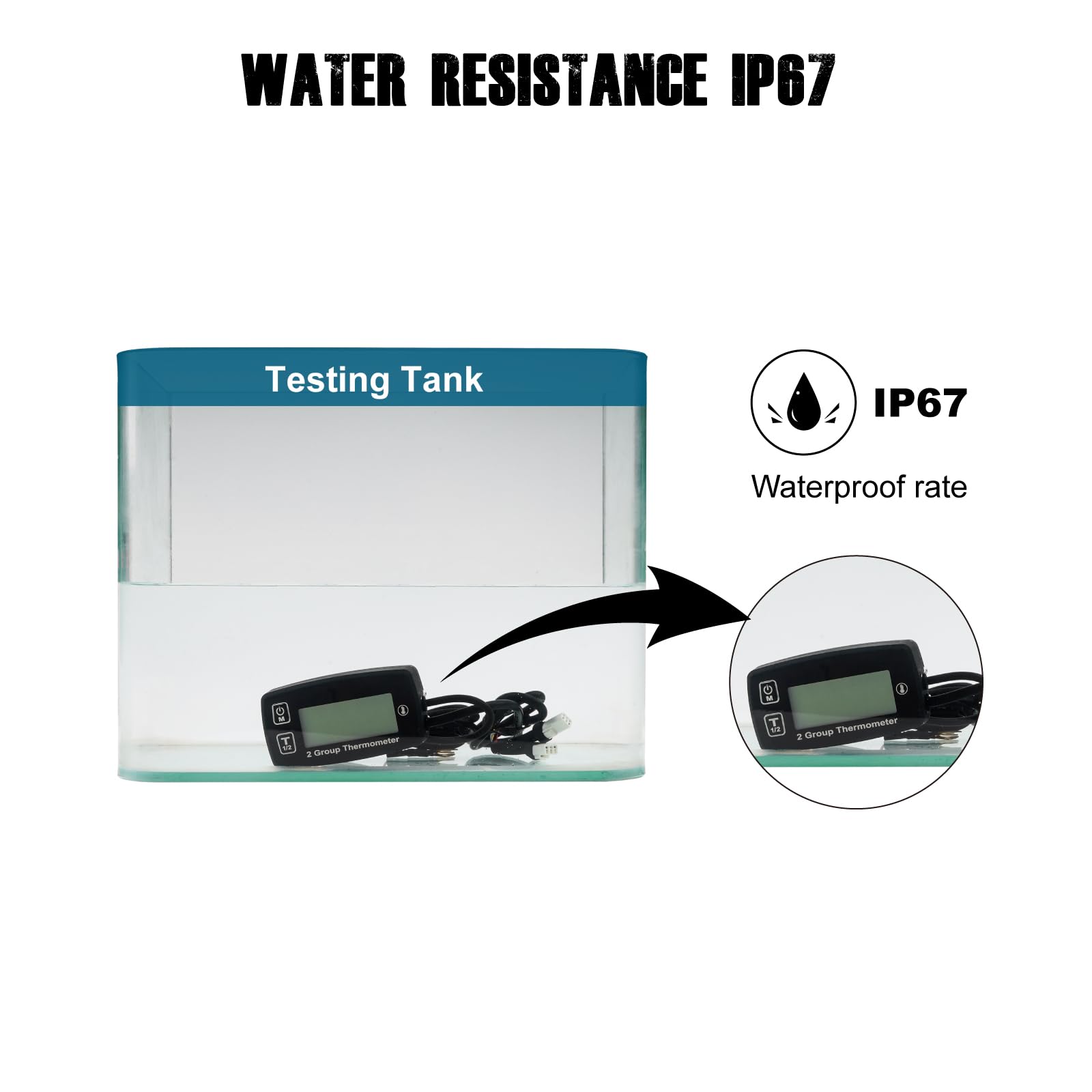 Il misuratore di temperatura digitale del motore con display LCD Taikemeti è stato progettato per misurare le temperature del motore come navi, tosaerba, motoseghe, ecc.