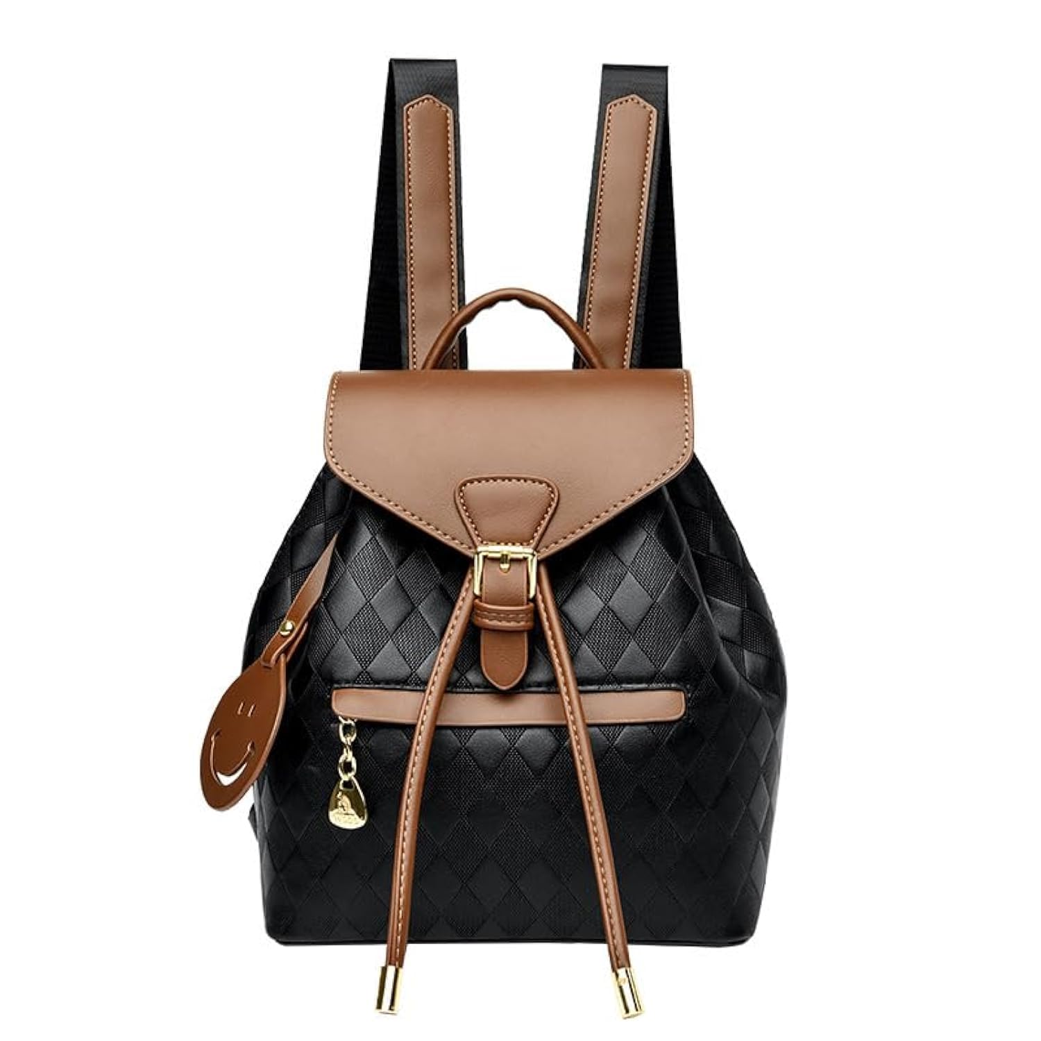 Femme Sac à Dos Elegant en Leger PU, Petit Chic Sac porté Dos Bandoulière avec Cordon Antivol, Sac d'école à la Mode Design Universel pour Travail L'école Voyage