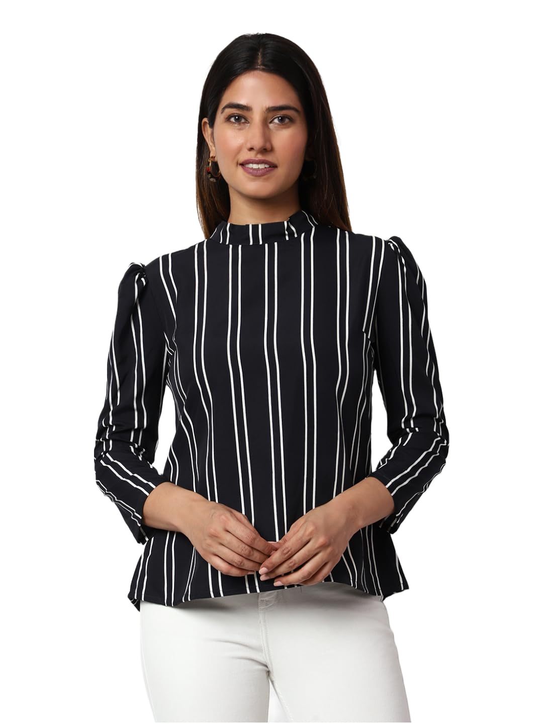 prettify Womens Navyblue Polka Dot Top-picture-10