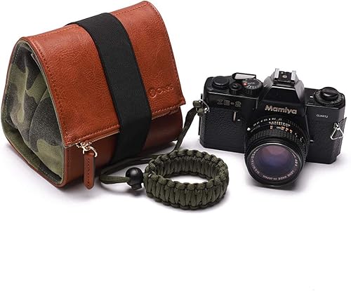 Miniatura 4 de CANPIS - Funda para cámara sin espejo, bolsa de cuero para lente de cámara, bolsa de viaje para fotografía, bolsa de almacenamiento de mano al aire