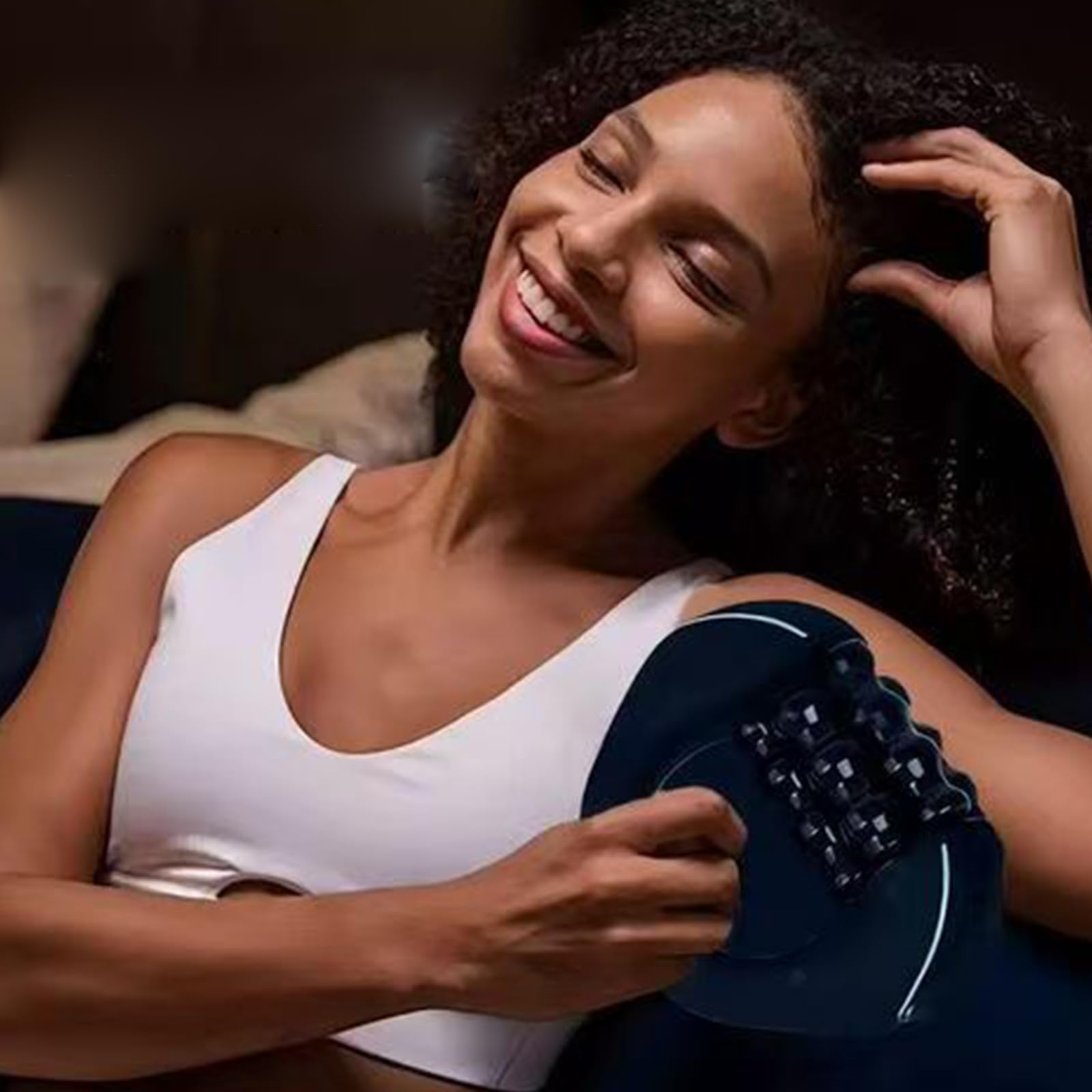 Masajeador Eléctrico De Mano Con Ruedas, Rodillo Muscular De Percusión Con Ruedas De 3 Velocidades, Portátil Y Recargable, Alivia El Dolor Y Mejora La Circulación Sanguínea(1pc)
