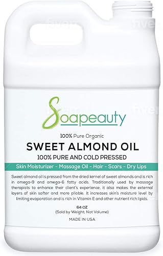 Aceite de almendras dulces prensado en frío sin refinar | 100% puro y natural disponible a granel | Portador para aceites esenciales, hidratante