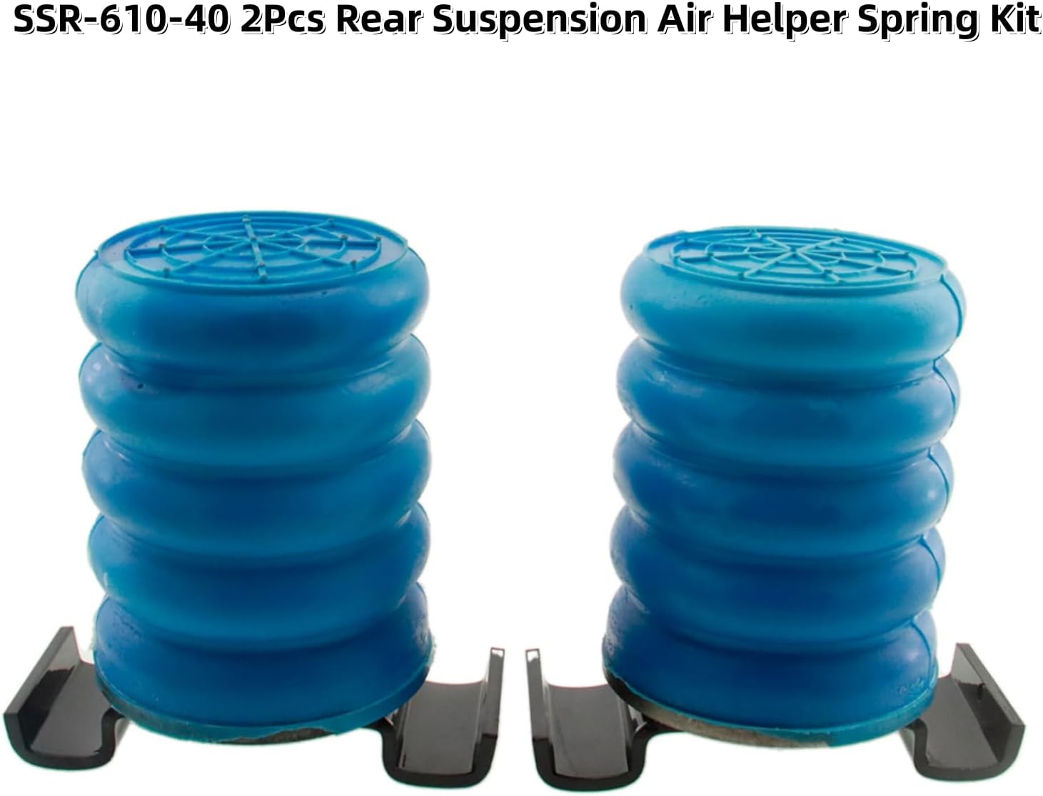 SSR-610-40 Rear Suspension Air Helper Spring Kit Replacement for Nissan Frontier, Titan | Toyota Tacoma, Tacoma Prerunner, Tundra, Hilux | Mitsubishi Triton | Springs Helper Bump Stops, Blue