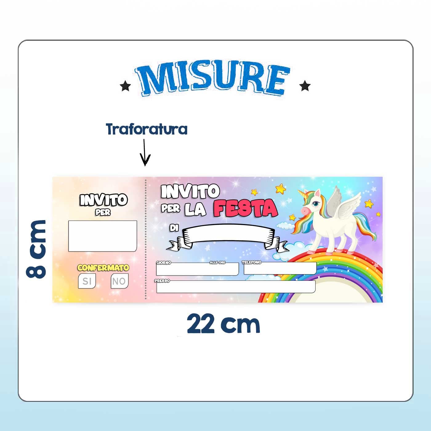 Invito, confezione da 10 biglietti di invito per 18 compleanni, formato