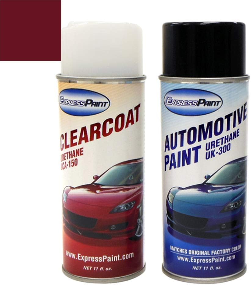 ExpressPaint Aerosol - Automotive Touch-up Paint for Scion tC - Black Cherry Pearl Clearcoat 3P2 - Color + Clearcoat Package