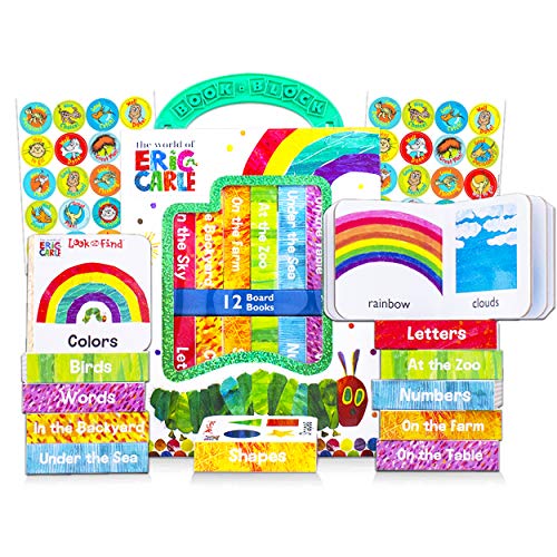 Eric Carle Book Set for Toddlers Kids Eric Carle Toys Bundle - 12 Pack Eric Carle Board Book Collection Bundle Eric Carle Party Supplies