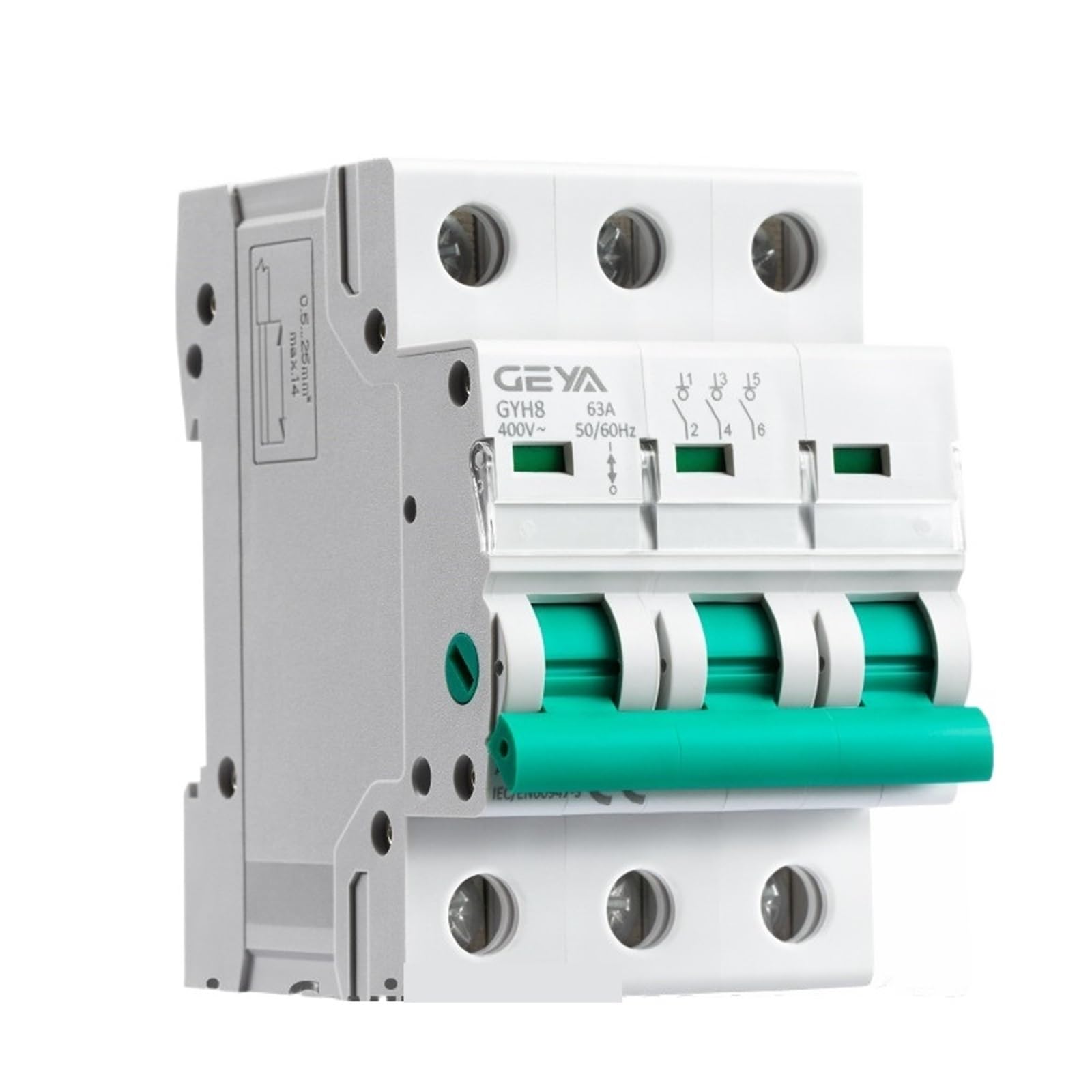 NVSFZGIYG 3Phase Main Switch 63A 100A 125A Isolating for Home or Industrial Use Circuit Breaker 400V GYH8(25v)