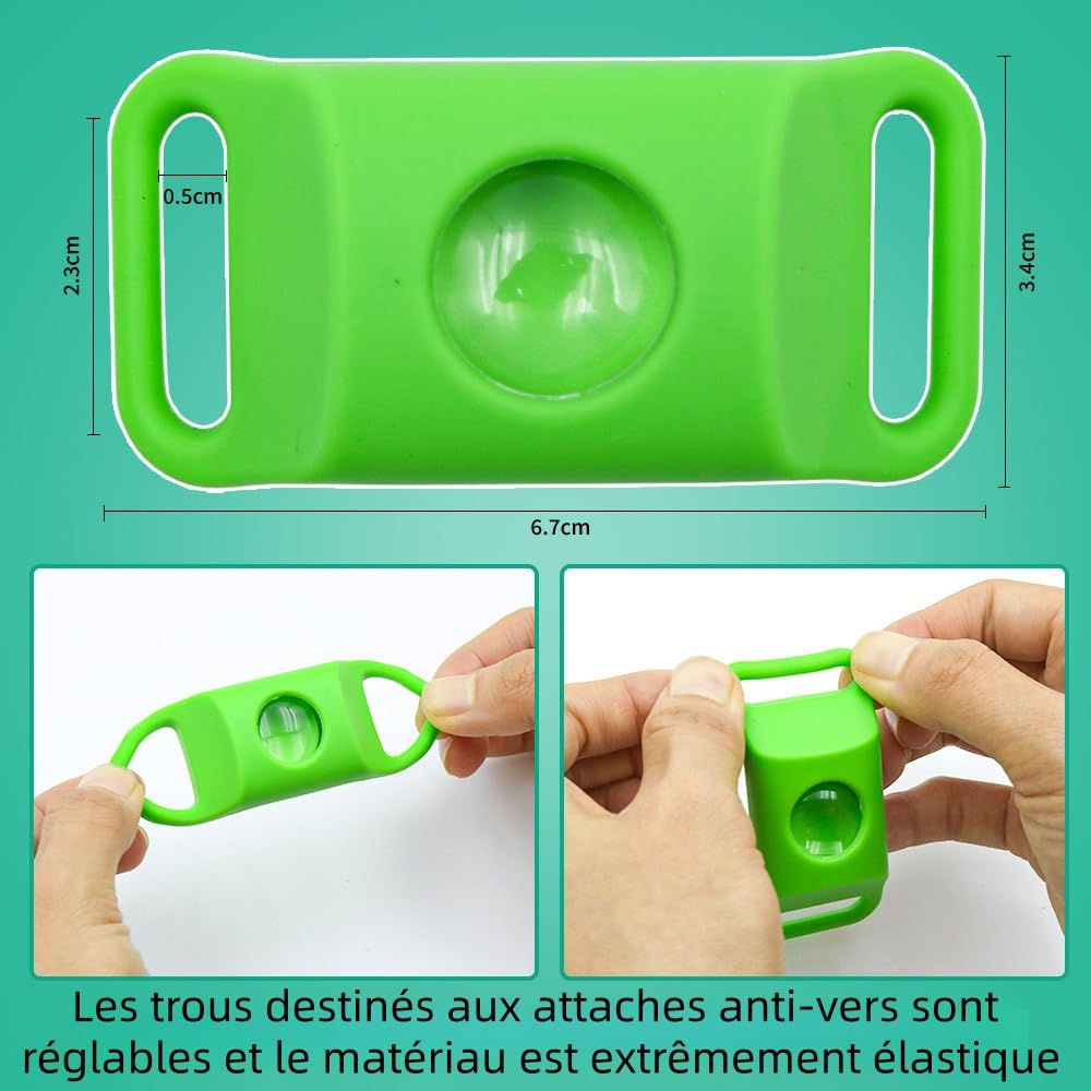 aquality Pets Collier antiparasitaire, Super Élastique, Adapté aux Chiens de Toutes Tailles, Anti - Puces et Tiques, sans Contact Direct avec La Peau