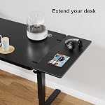 Suptek Clamp-on 9.5 x 23.6 extendeur de bureau inch, support de poignet, plate-forme pliable de plateau de clavier, approprié pour les bureaux, noir, DSF3LB