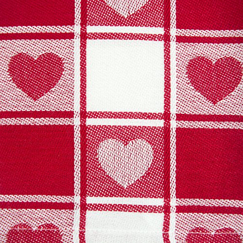 DII Valentinstag Tischdecke Check Collection Tischdecke 60 x 84 cm Karierte Herzen – Ansicht 2