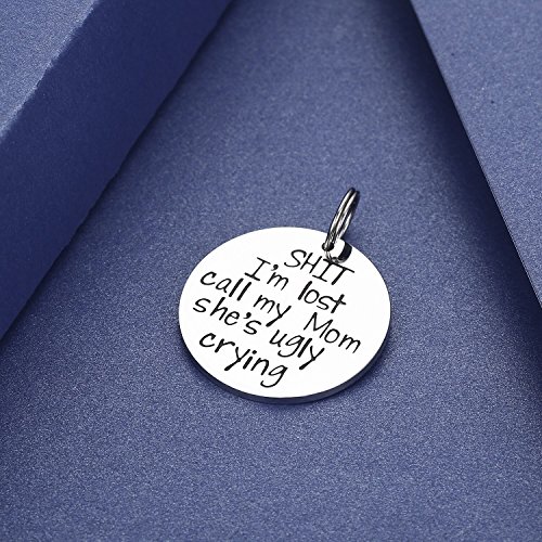 CJ&M Funny Pet Tag - Stainless Steel Dog Collar Tag - Sh*t I'm Lost My Mom Is Ugly Crying - Image 3