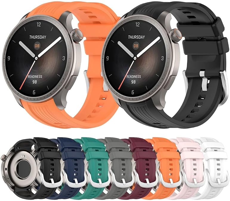 Compatible for Amazfit Balance Band, Adjustable Sport Silicone Wristband Replacement Watchband Strap for Amazfit Balance Smartwatch