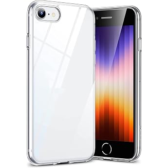 Cracksin Clear Silicone Case for iPhone SE 2020 / iPhone SE 3 2022 [4.7 Inch] Transparent Ultra Thin Soft TPU Mobile Phone Case Flexible Crystal Clear Case Cover Bumper Back