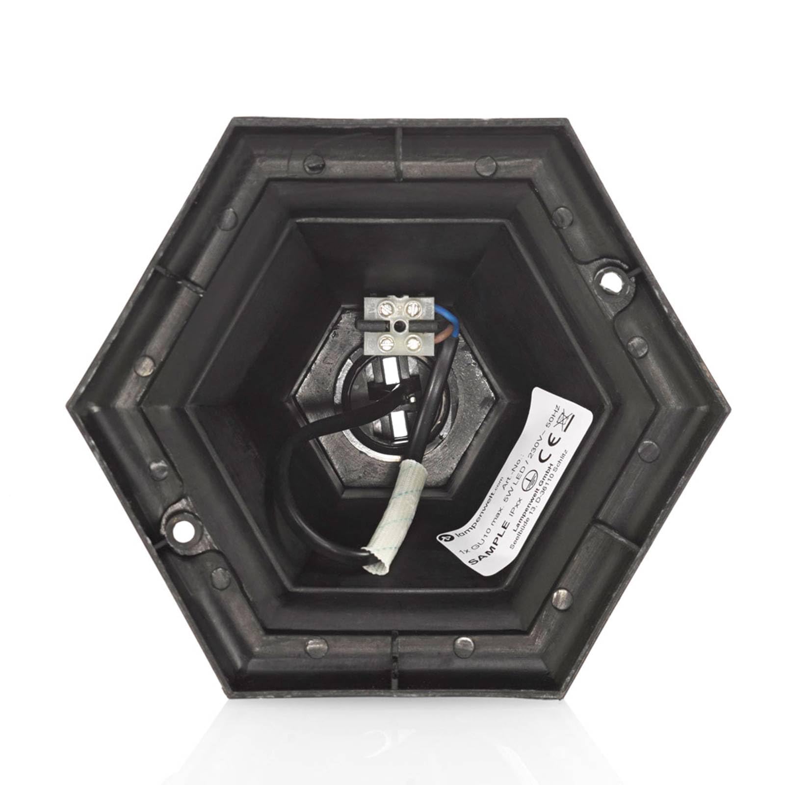 Lindby Buitenwandlamp Nane in lantaarnvorm, zwart