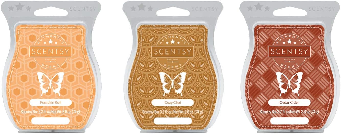 Scentsy Multi-Pack - Pumpkin Roll, Cozy Chai, Cedar Cider
