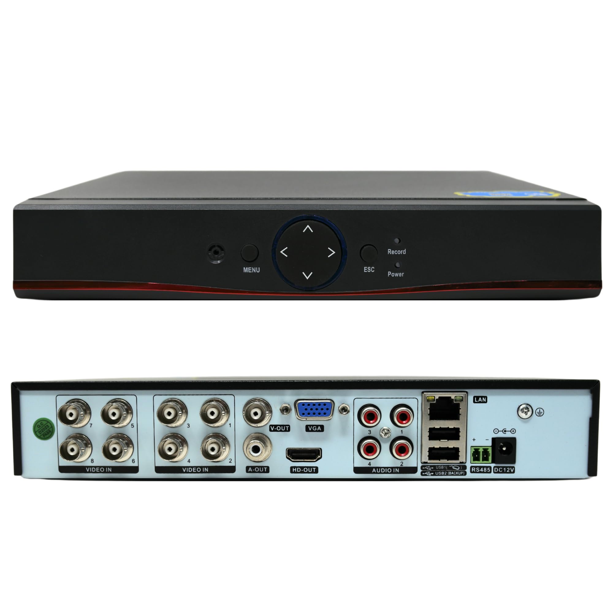 DVR 8 CANALI IBRIDO 5 MPX 5 IN 1 P2P CON INVIO MAIL COMPATIBILE CON TUTTE LE TELECAMERE