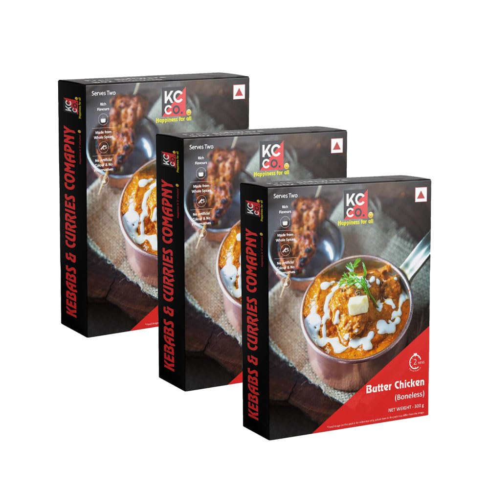 KEBABS & CURRIES COMPANY Ready To Eat Butter Chicken - (Boneless), Non Veg Instant Indian Food, Heat And Eat Meal, Microwavable, Ready In Just 2 Minutes (200Gm Pack) (Pack Of 3) (B0DGGV84ZQ) Amazon Price History, Amazon Price Tracker