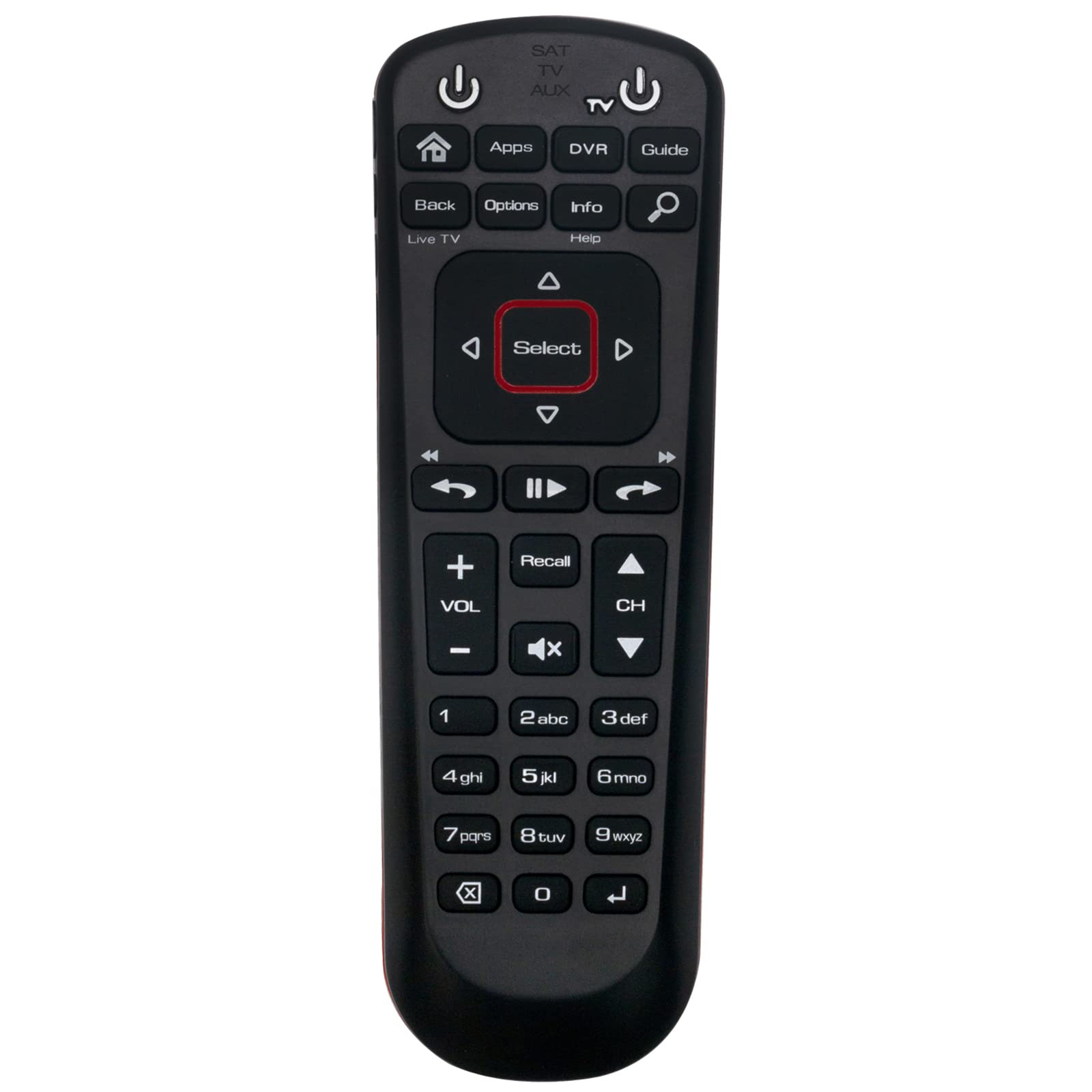 BeyutionNetwork 52.0 Replace Remote Control Fit for Dish Network Hoppers/Joeys/Wally Satellite Receiver with 3 Modes SAT TV AUX (with Voice Command Functions)