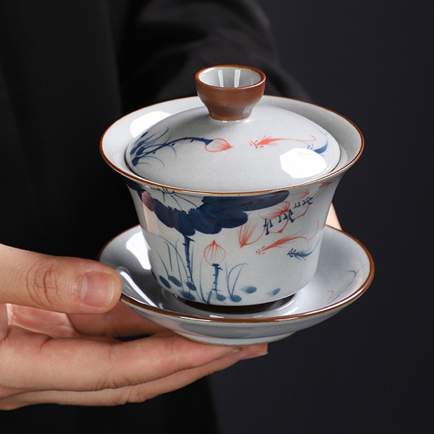Service à thé Japonais Service à thé Service à thé Chinois Service à thé Kung Fu de Luxe léger pour la Maison, Ensemble théière et Tasse à thé en céramique Chinoise Intéressant