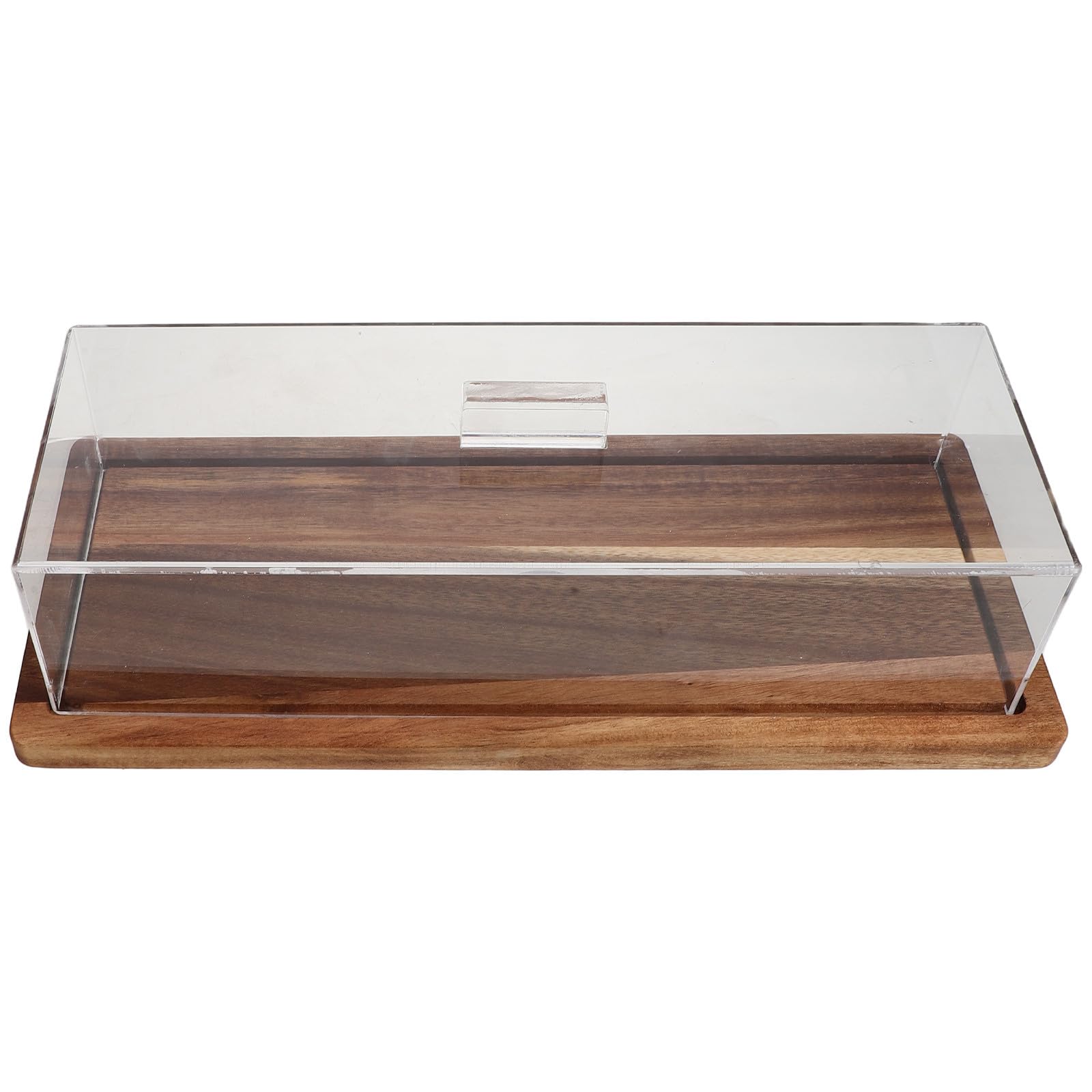 Toddmomy Espositore per Torte Legno Rettangolare con Coperchio Acrilico