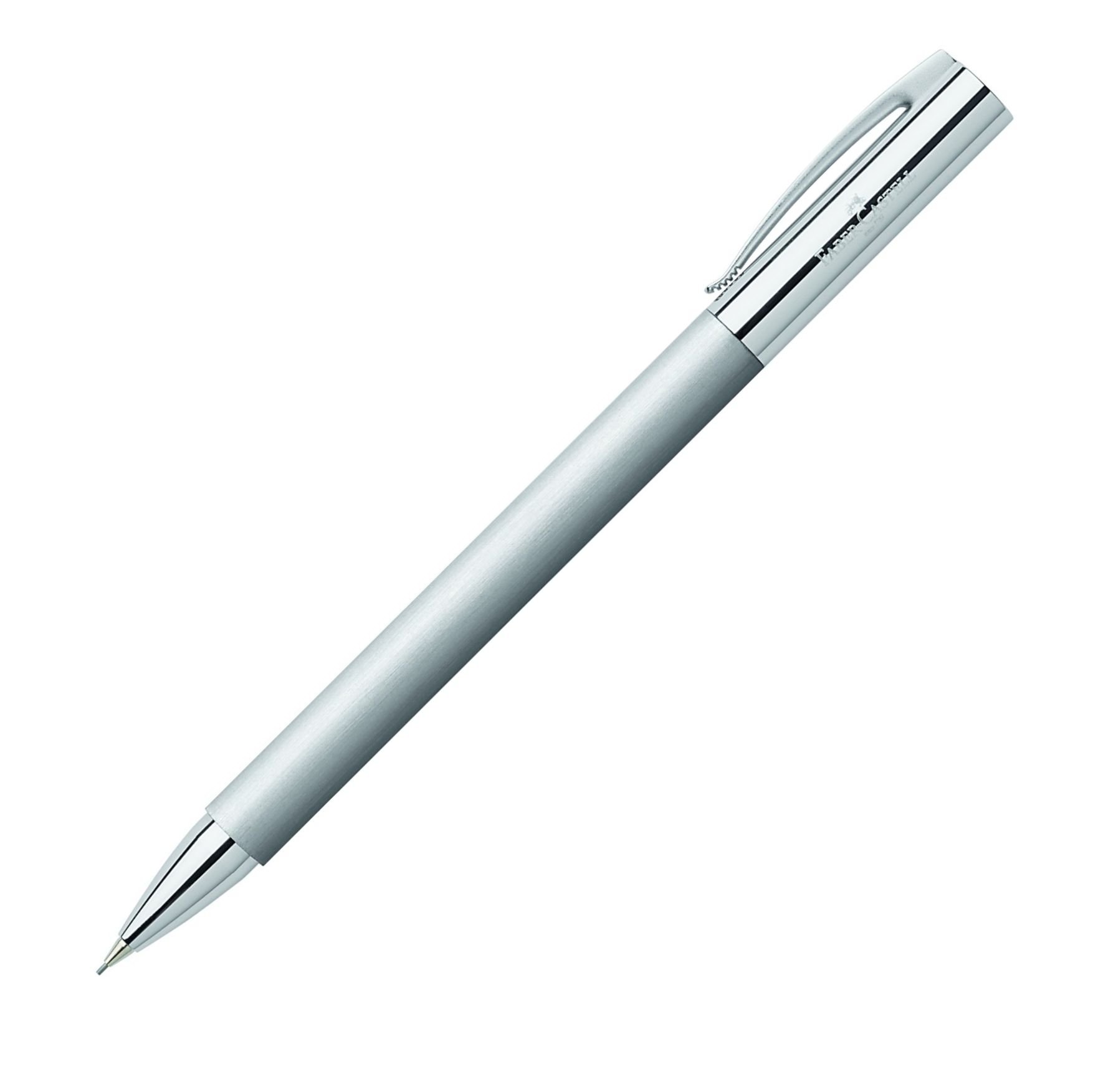 Faber Castell 138152 - Portaminas con cuerpo en acero inoxidable, pulido con acabado mate, mina de 0.7 mm