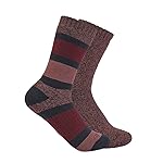 Carhartt Women's SC3152W Women's Heavyweight Crew Sock 2-Pack - Medium - Assorted 2 Blackberry