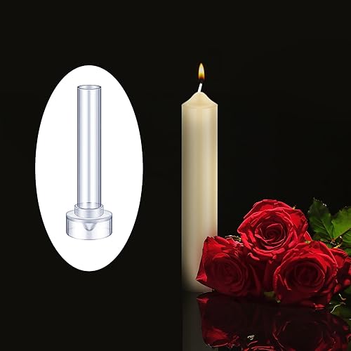 Miniatura 7 de Molde de vela cónica de 2 piezas para hacer velas de emergencia y velas de mesa con mechas de alambre, kit de herramientas