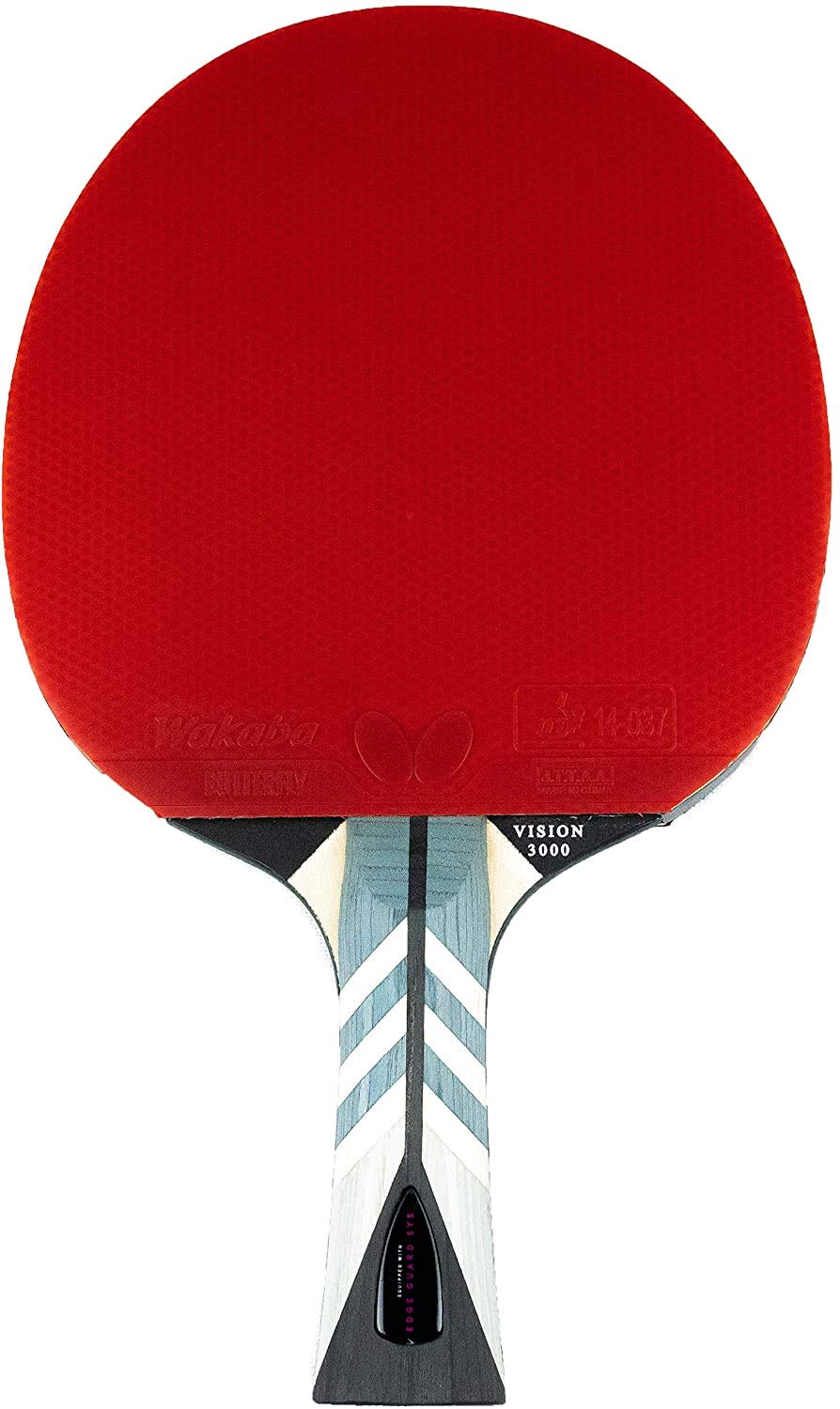 Butterfly® Timo Boll Vision 3000 Tischtennisschläger | Tischtennis Racket Bat TT Profi Wettkampfschläger für technisch fortgeschrittene Spieler | ITTF zertifizierter Wakaba Belag | Griffform konkav