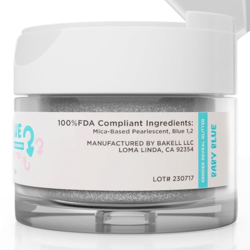 Miniatura 118 de Brew Glitter - Purpurina comestible para bebidas, cócteles, cerveza, adornar bebidas Certificado Kosher y Halal 100% comestible y de grado Azul